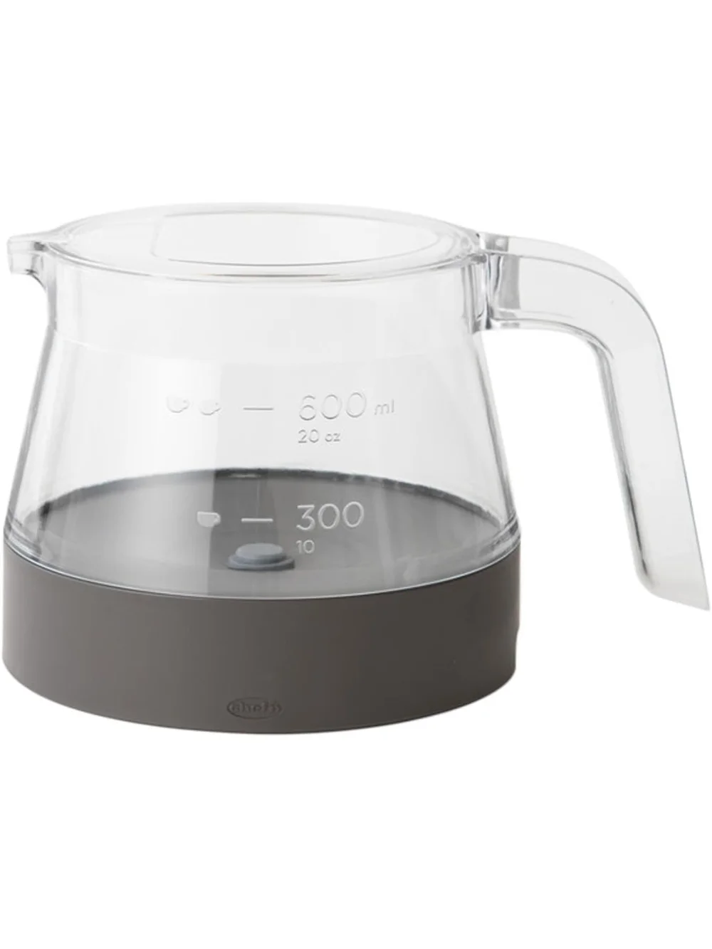 Pour Over Coffee Diffuser - Clear Glass with Gray Base